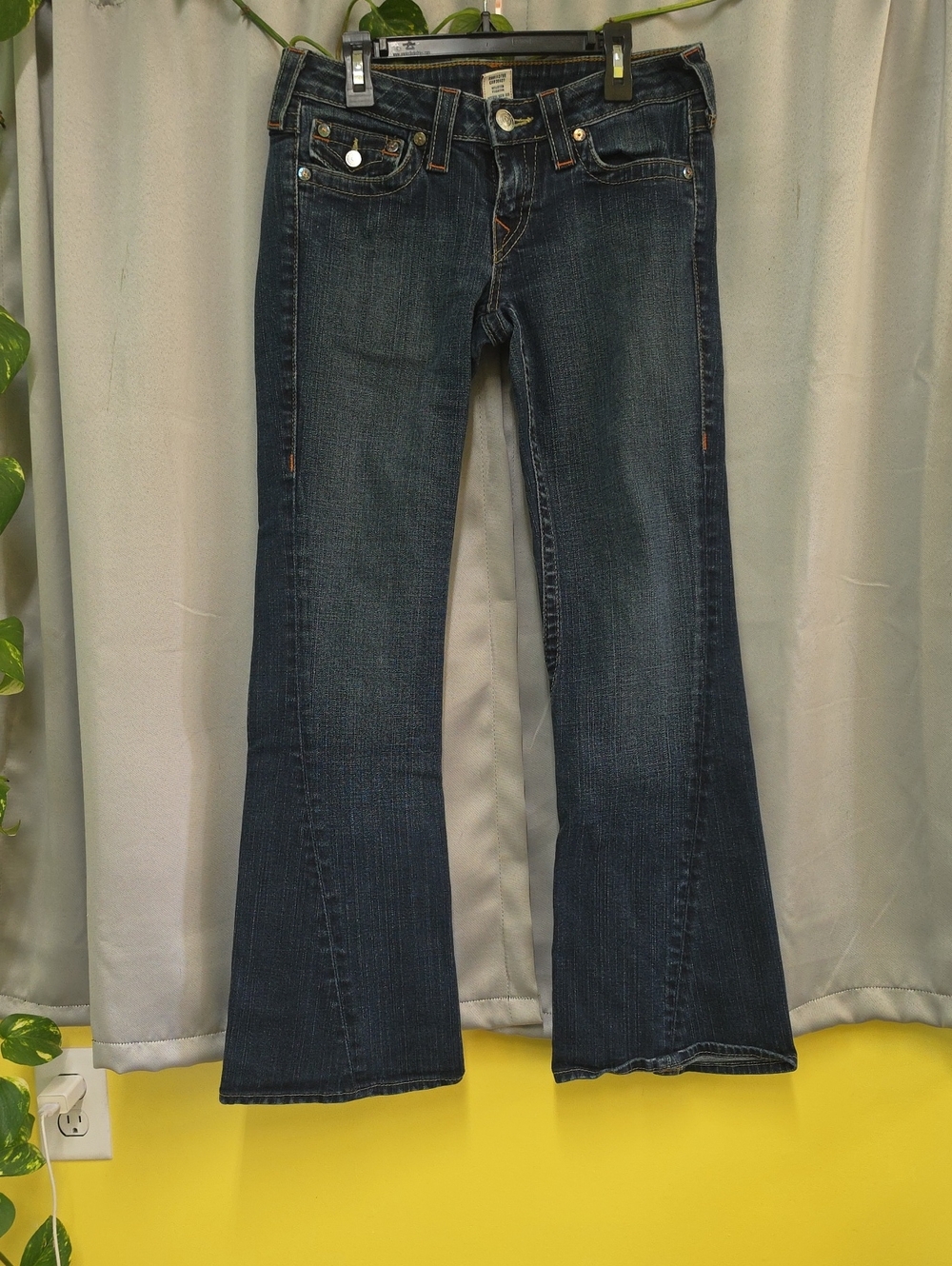 True Religion Women's Dark Blue Flare Jeans